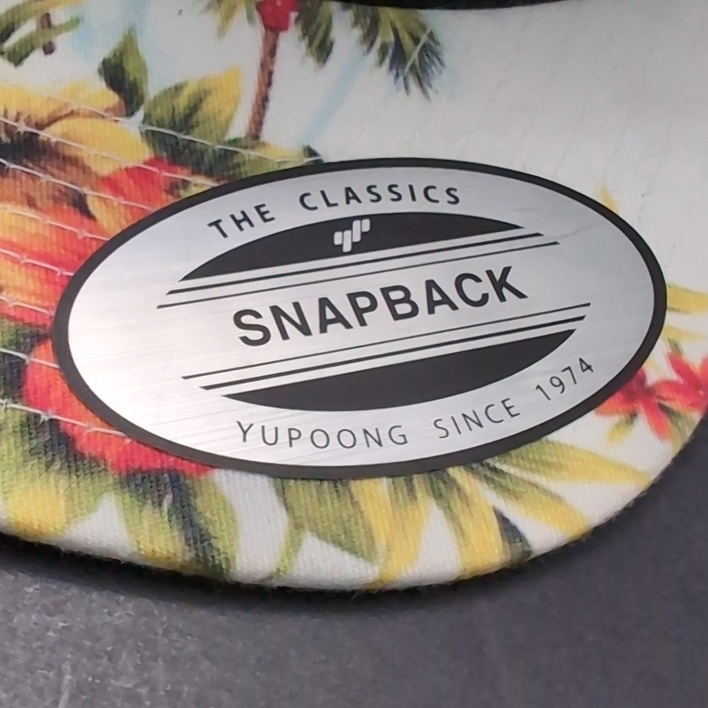 Toby Mac,Yupoong The Classic Men's Black/Floral Snapback Flat Bill Hat. - Picture 3 of 9